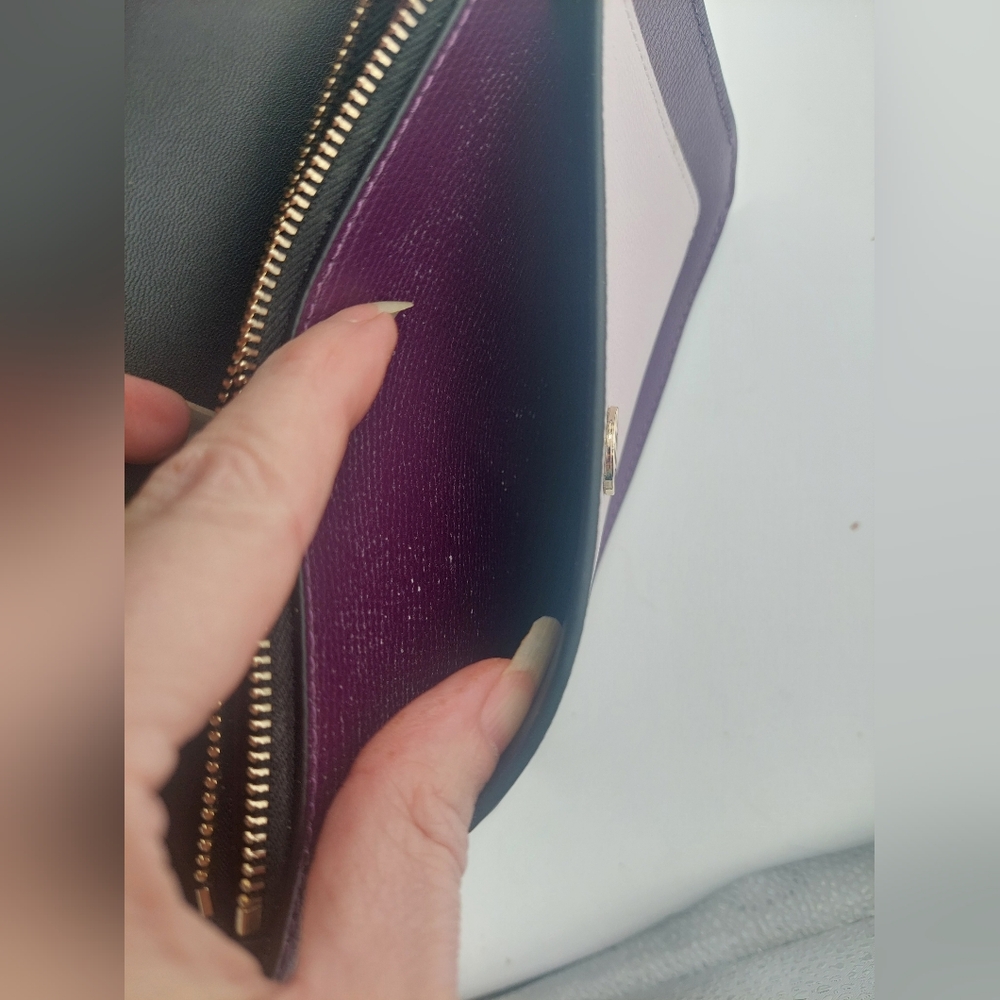 Kate Spade Remi Flap Chain Crossbody Colorblock Ripe Plum - Picture 10 of 10